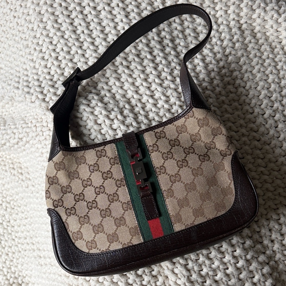 GUCCI Jackie O 1961 Monogram Shoulder Bag